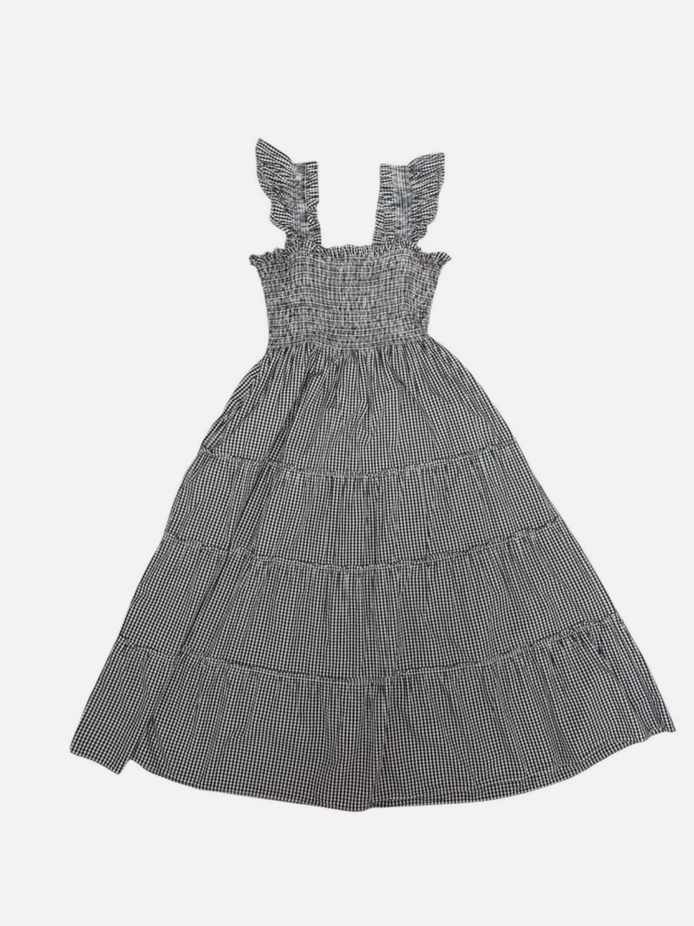 Hill House “Nap Dress” Maxi Dress in Forest Green and White Gingham - Picture 5 of 8